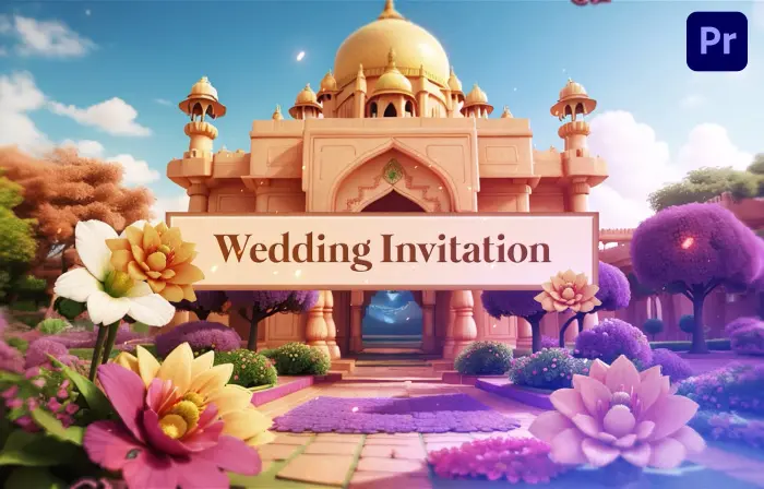 Indian Wedding Invitation Slideshow 3D Character Design